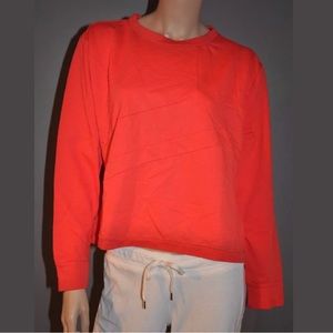 PUMA Red Oversize Long Sleeve Shirt Top - Size Small